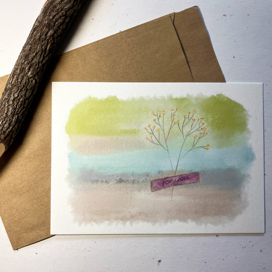 Single Greeting Card with envelope