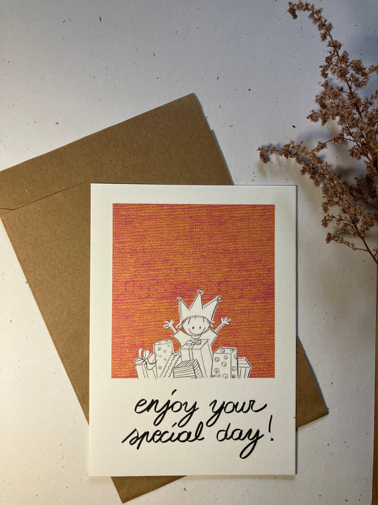 Single Greeting Card with envelope