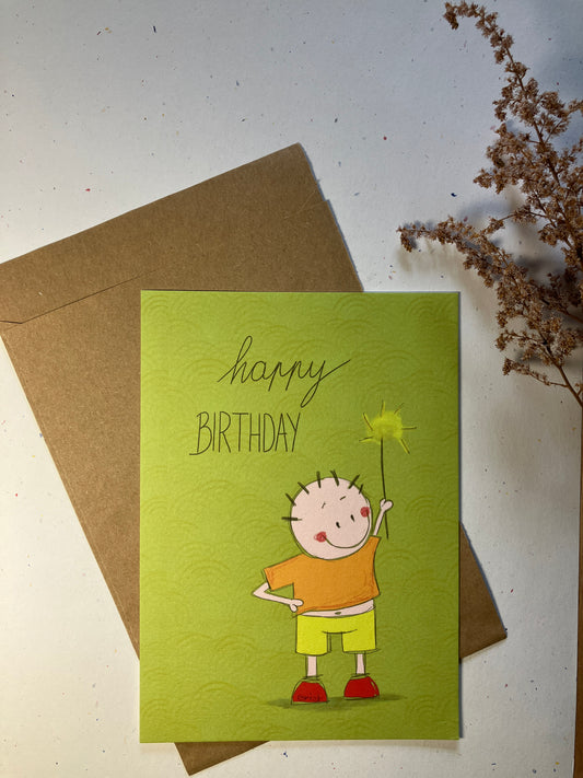 Single Greeting Card with envelope