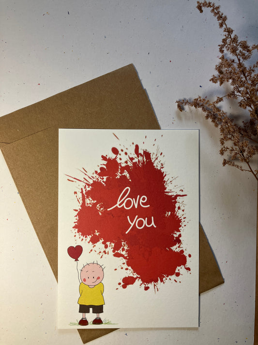 Single Greeting Card with envelope