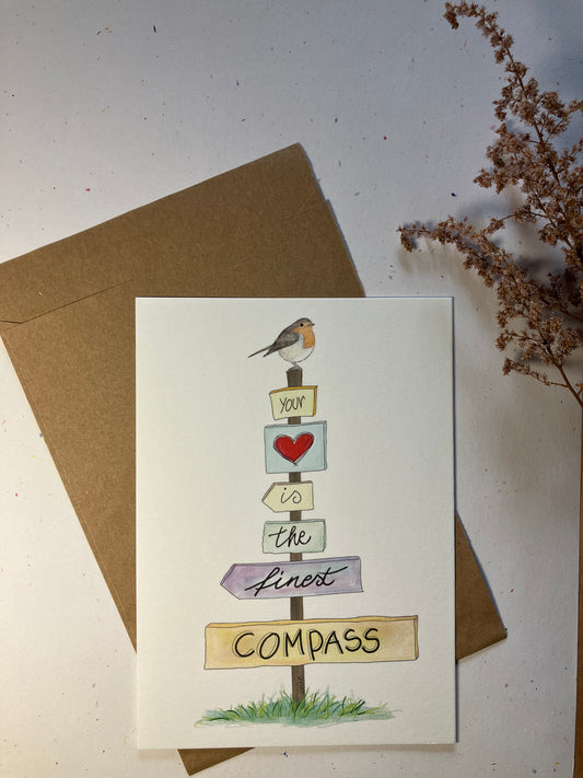 Single Greeting Card with envelope