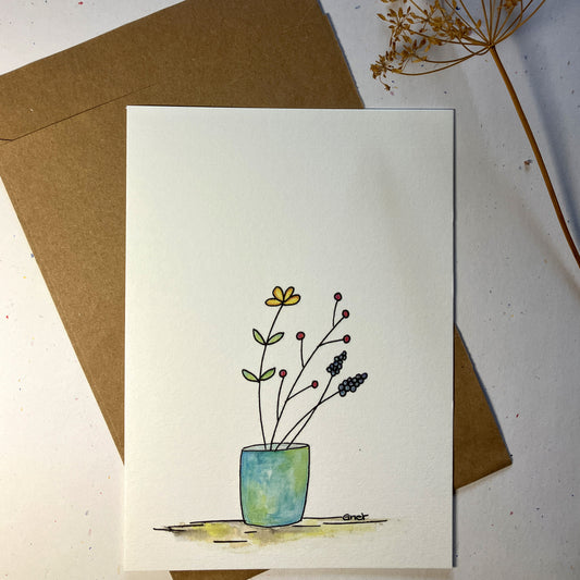 Single Greeting Card with envelope