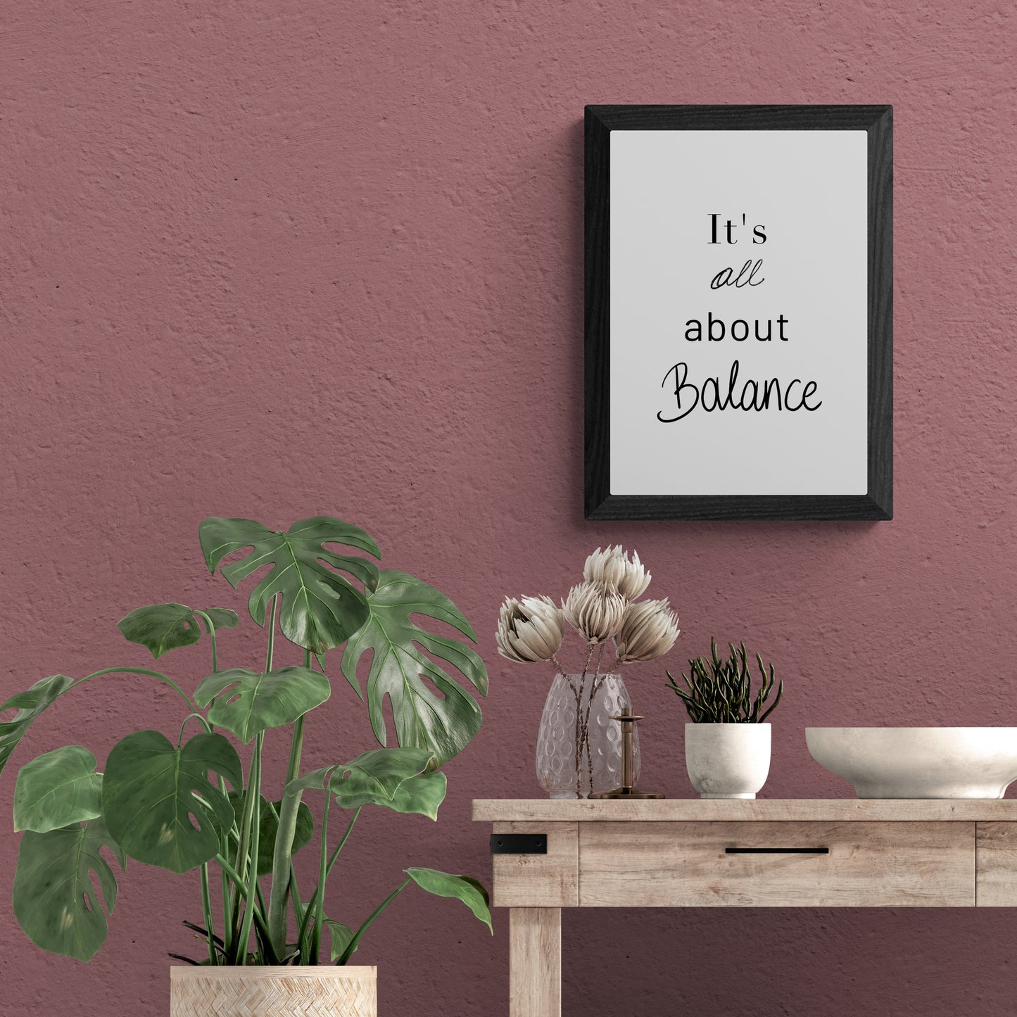 It's all about balance Framed Print